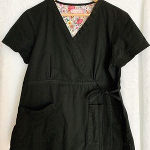 Koi Black Scrub Top